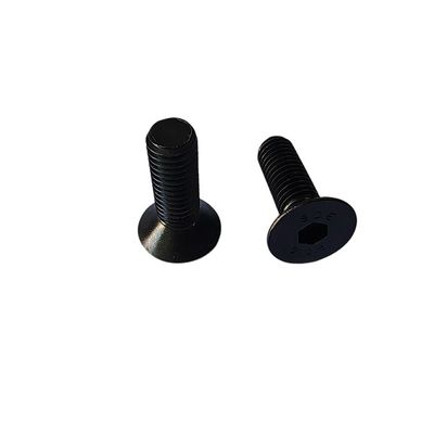 Precision Flat Head Socket Cap Screw Blackened Alloy Steel Full Thread DIN Standard (em inglês)