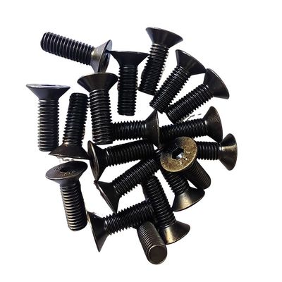 Precision Flat Head Socket Cap Screw Blackened Alloy Steel Full Thread DIN Standard (em inglês)