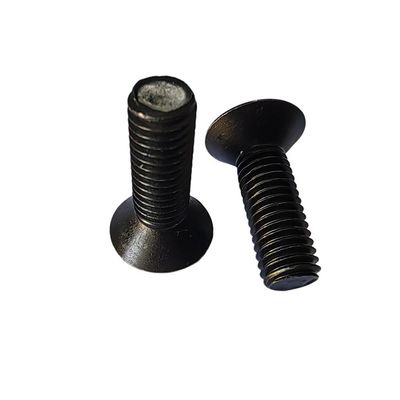 Precision Flat Head Socket Cap Screw Blackened Alloy Steel Full Thread DIN Standard (em inglês)