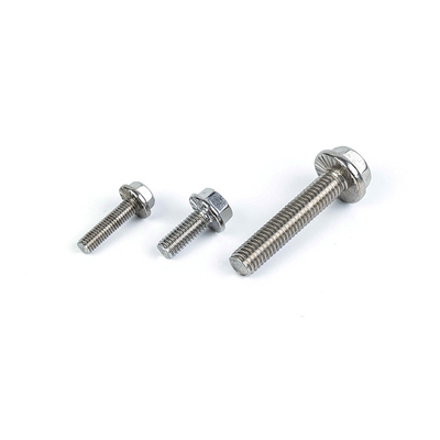 304 Flange de aço inoxidável parafusos hexagonais com cabeça hexagonal externa M5 M6 M8 M10 M12