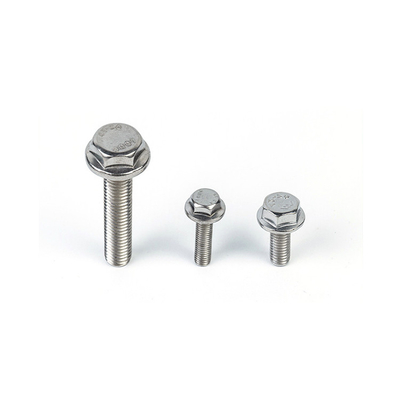 304 Flange de aço inoxidável parafusos hexagonais com cabeça hexagonal externa M5 M6 M8 M10 M12