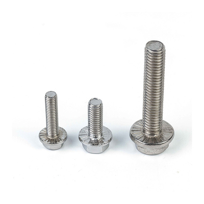 304 Flange de aço inoxidável parafusos hexagonais com cabeça hexagonal externa M5 M6 M8 M10 M12
