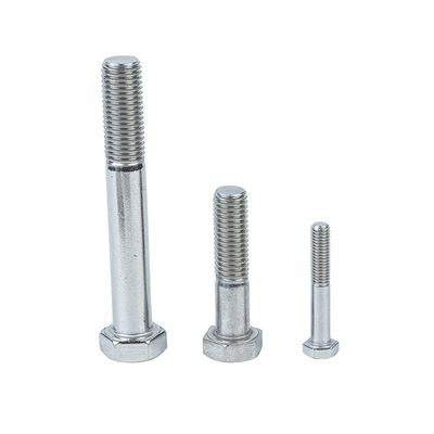 Finitura simples M5 M8 Ferramentas hexadecimais de aço inoxidável DIN931 304 316 Ferramenta de meio fio
