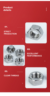 DIN Standard 304/316 Ferraduras hexadecimais de meio fio de aço inoxidável para aplicações de fixação