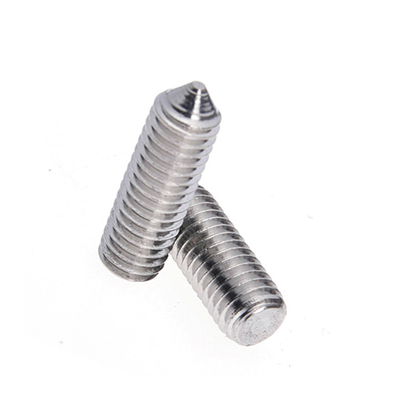 Parafusos de aço inoxidável com cone hexagonal com ranhuras M3 M4 M5 M6 para tipo de fio completo
