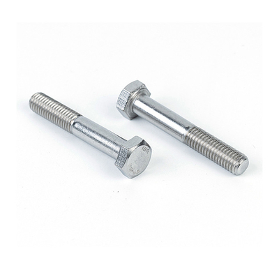 DIN931 de aço inoxidável de grau 5.8 M6 * 25mm parafuso hexadecimal com acabamento galvanizado