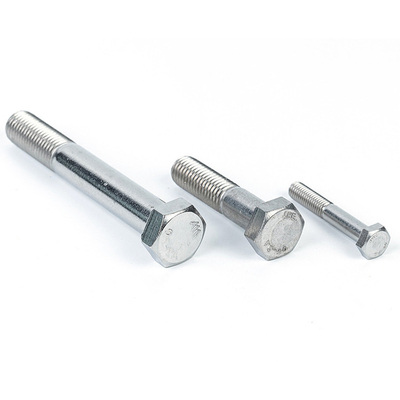 DIN931 de aço inoxidável de grau 5.8 M6 * 25mm parafuso hexadecimal com acabamento galvanizado