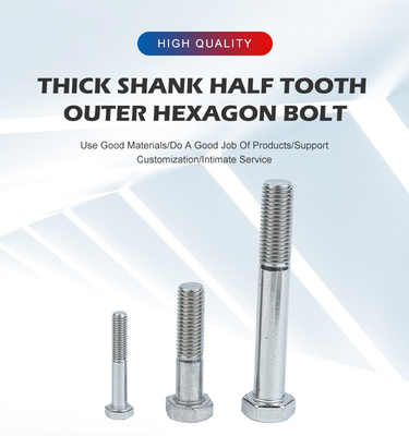DIN931 de aço inoxidável de grau 5.8 M6 * 25mm parafuso hexadecimal com acabamento galvanizado