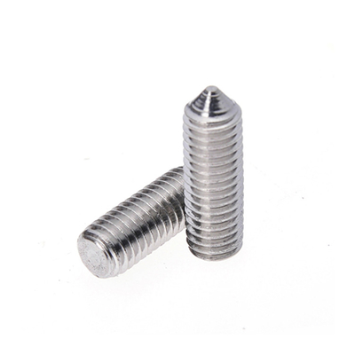 Fortaleza Hexagon Socket Set parafusos com ponto cônico em aço inoxidável para máquinas