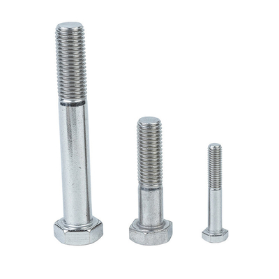 DIN Standard Hex Half Thread Bolts 2024 Fixações de aço inoxidável com acabamento liso