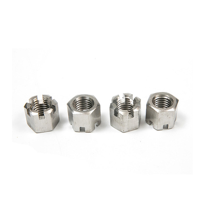 Conexão Você pode contar com 100% inspecionado aço inoxidável Slotted Hex castelo nozes