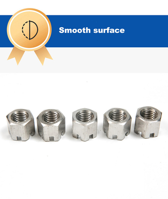 2024 Direct Custom M4 M6 M8 aço inoxidável Hex Slotted Nuts Outra ligação de acabamento