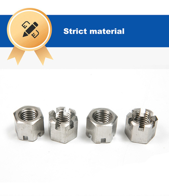 2024 Direct Custom M4 M6 M8 aço inoxidável Hex Slotted Nuts Outra ligação de acabamento