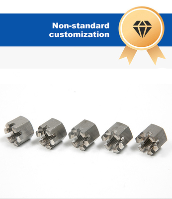 2024 Direct Custom M4 M6 M8 aço inoxidável Hex Slotted Nuts Outra ligação de acabamento