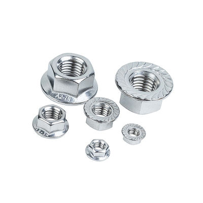 Sistema de medição imperial SS304 Hex Flange Nut com Flange e Zinc Plating