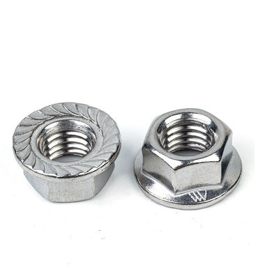 Nozes de flange de aço inoxidável para fixação forte e duradoura na indústria automóvel