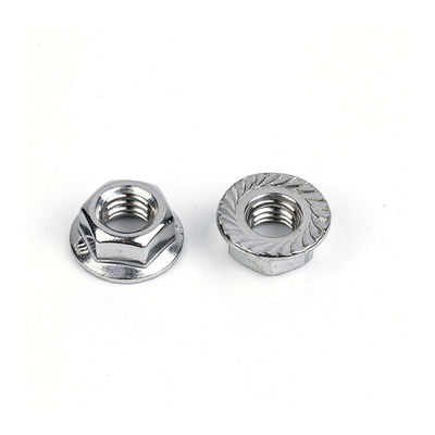 100% controlado DIN aço inoxidável Hex Flange Nut com serrado na personalização