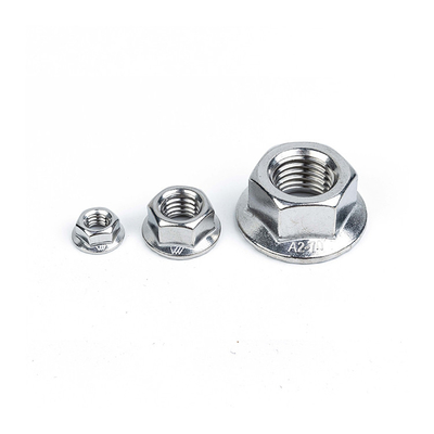 Sistema de medição polegada imperial classe 6 Hexagon Hex Head Serrated Spinlock Flange Nut