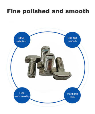 Bolinhas e porcas de tipo T de fio completo M8 M10 para cabeça quadrada de aço inoxidável de montagem solar