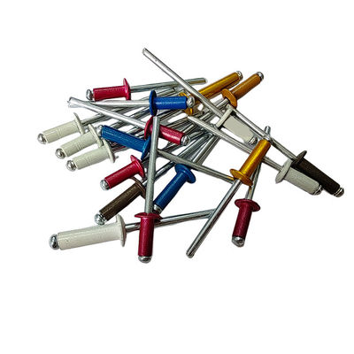 Diâmetro de aço 3,2-4,8/5mm Antivibração Colored Round Head Pop Rivets para Oceanic