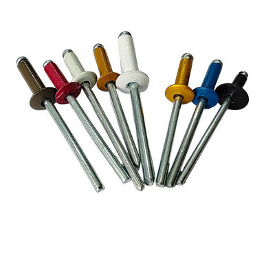 Diâmetro de aço 3,2-4,8/5mm Antivibração Colored Round Head Pop Rivets para Oceanic