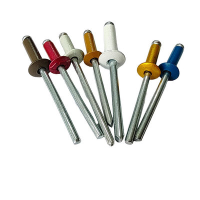 Diâmetro de aço 3,2-4,8/5mm Antivibração Colored Round Head Pop Rivets para Oceanic