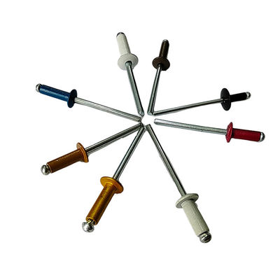 Diâmetro de aço 3,2-4,8/5mm Antivibração Colored Round Head Pop Rivets para Oceanic