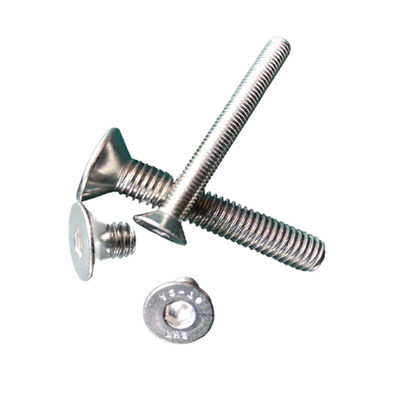 Finalização simples Força de nível A Custom A2 de aço inoxidável Flush Mount cabeça cilíndrica Hex Socket máquina parafuso