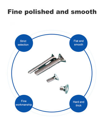 Finalização simples Força de nível A Custom A2 de aço inoxidável Flush Mount cabeça cilíndrica Hex Socket máquina parafuso