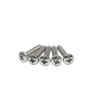 M2 M3 M4 M5 M6 M8 A2 304 aço inoxidável Cross Recess Phillips Pan Head máquina parafusos métrica