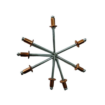 Rebites de cobre resistentes à corrosão de ponta aberta para automóveis e navios 3-35 mm de comprimento