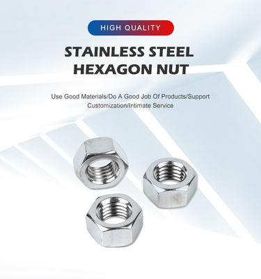 Aço inoxidável anti-corrosivo 304 316 Hexagon Nut para indústria de retalho
