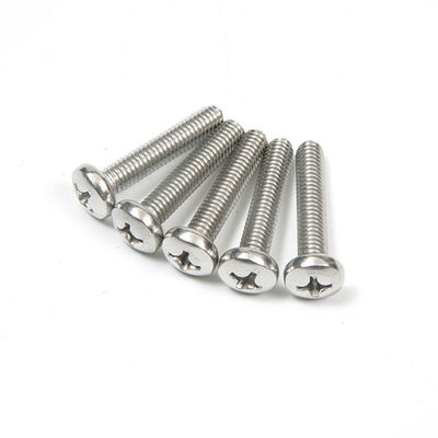 Rodas de aço inoxidável de cruzamento Phillips cabeça de panela redonda para parafuso M3 M4 M5 M6 M8 GB818 304 A2-40