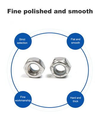 Indústria de petróleo e gás aço inoxidável Nylon Insert Lock Nut com acabamento 304 resistente ao calor