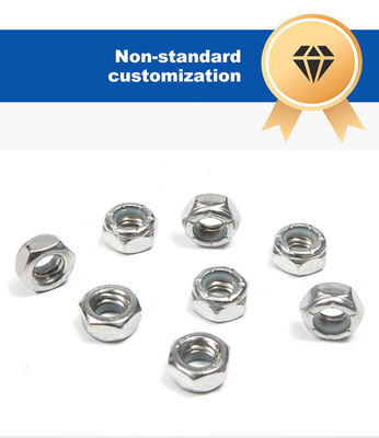 Indústria de petróleo e gás aço inoxidável Nylon Insert Lock Nut com acabamento 304 resistente ao calor