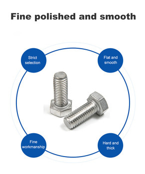 304 306 aço inoxidável Hex Full Threaded parafuso Hexagon cabeça parafuso com DIN Standard