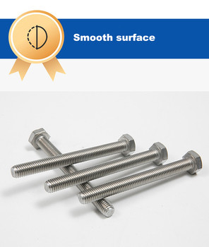 304 306 aço inoxidável Hex Full Threaded parafuso Hexagon cabeça parafuso com DIN Standard