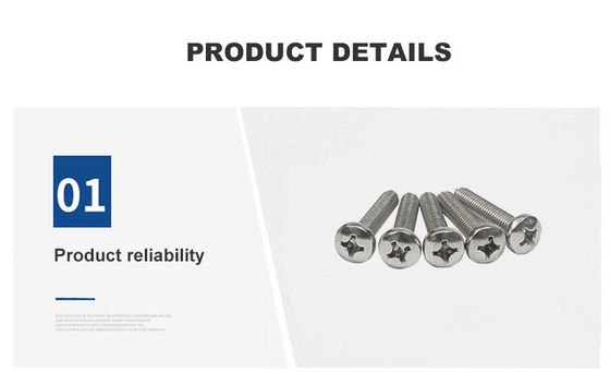Tipo de fio completo M2 M2.5 M3 M4 M5 M6 M8 GB818 304 Ferro inoxidável Cross Phillips Round Pan Head Bolt Screw