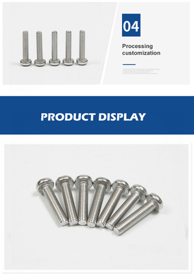 Tipo de fio completo M2 M2.5 M3 M4 M5 M6 M8 GB818 304 Ferro inoxidável Cross Phillips Round Pan Head Bolt Screw