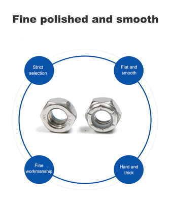 UNC aço inoxidável fino fio Hex Nylon Insert Lock Nut 100% controle e acessível