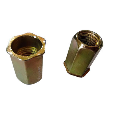 4.8 Classe de zinco amarelo-cromado revestido de nozes de rebites hexadecimais completas para aplicações em cabeças pequenas