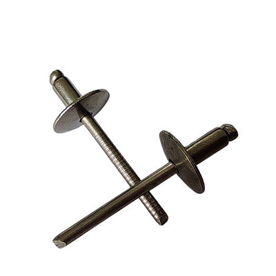 Máquinas aço tipo aberto alumínio-ferro rivetes pop grande borda cabeça redonda leve resistente à ferrugem versátil