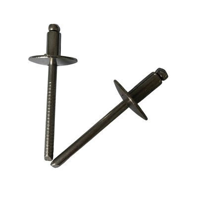 Máquinas aço tipo aberto alumínio-ferro rivetes pop grande borda cabeça redonda leve resistente à ferrugem versátil