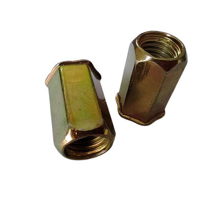 Aço de carbono revestido com zinco amarelo cabeça pequena nojo de rivet de rosca hexadeca para eletrodomésticos