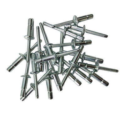 Alta resistência Interlock SSPI série Blind Rivets aço carbono cabeça redonda acabamento brilhante