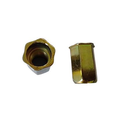 Aço carbono revestido de zinco amarelo cabeça pequena, nojo de rivet de rosca hexadeca para o seu benefício