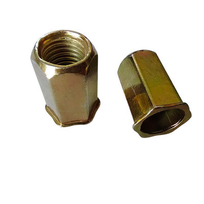 Aço carbono revestido de zinco amarelo cabeça pequena, nojo de rivet de rosca hexadeca para o seu benefício
