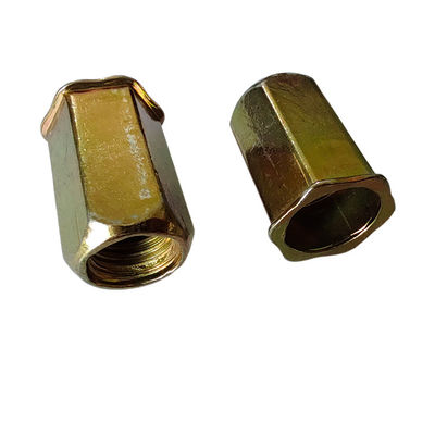 Aço carbono revestido com zinco amarelo, cabeça pequena, nojo de rivet aberto hexadecimal completo, para indústria pesada