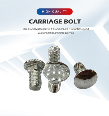 M3-M12 Parafusos de transporte de aço inoxidável com cabeça de cogumelo semicercada e pescoço quadrado