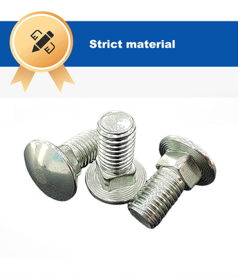 M3-M12 Parafusos de transporte de aço inoxidável com cabeça de cogumelo semicercada e pescoço quadrado